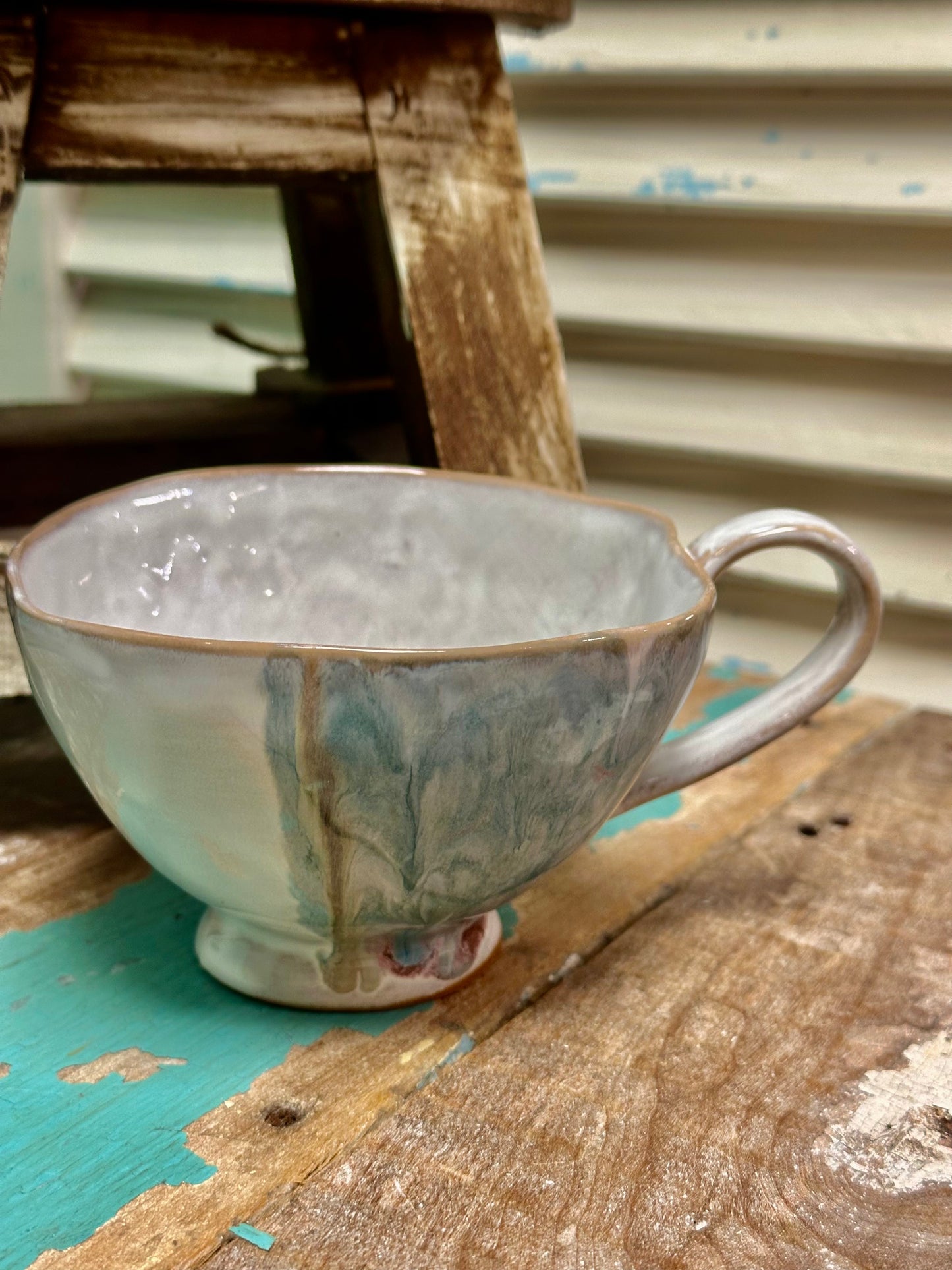 14 oz. Stoneware Footed Mug, 3 Colors