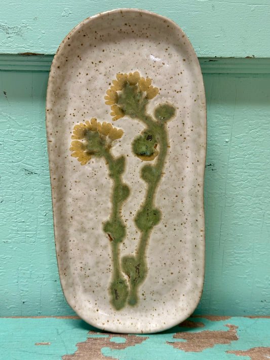 Hand-Painted Stoneware Plate, Reactive Glaze, 3 Styles