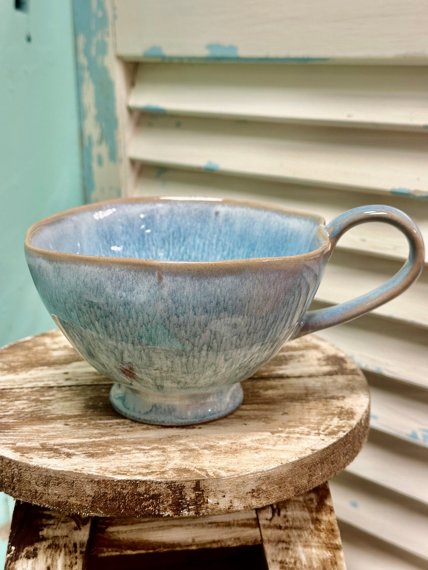 14 oz. Stoneware Footed Mug, 3 Colors
