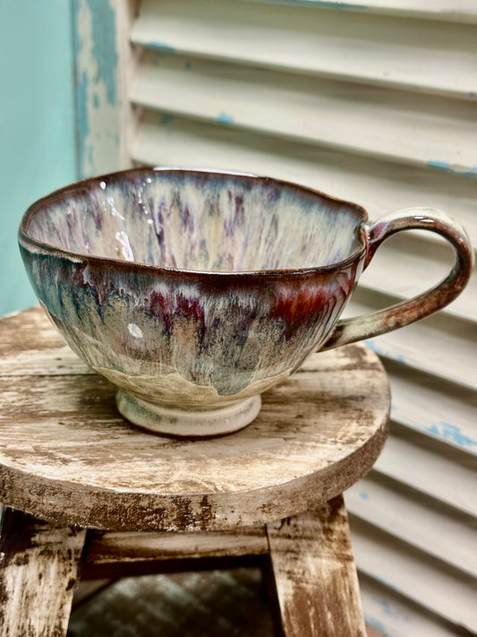 14 oz. Stoneware Footed Mug, 3 Colors