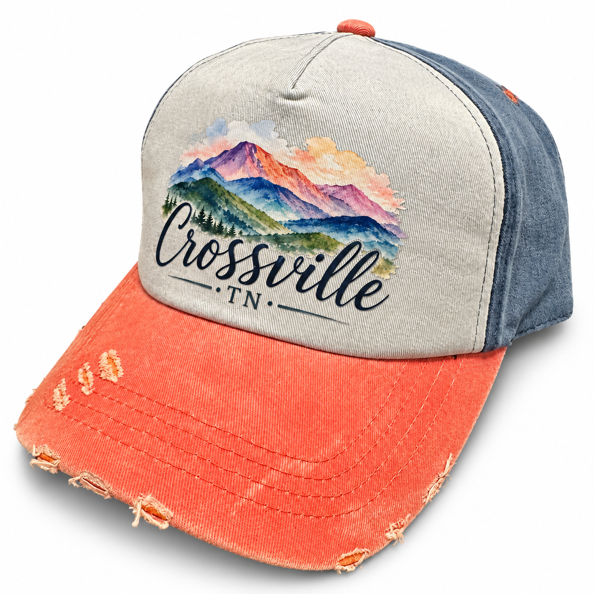 Orange Brim Crossville hat