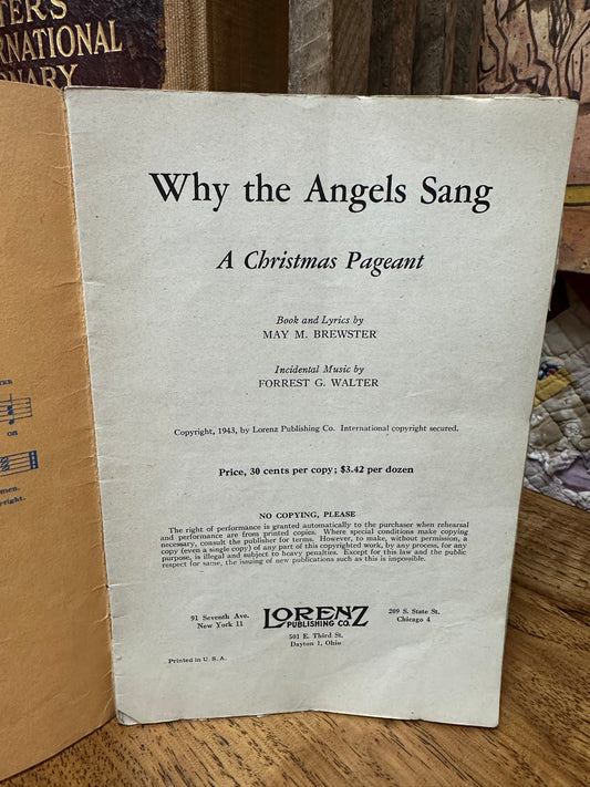 Why the angels sang sheet music bundle