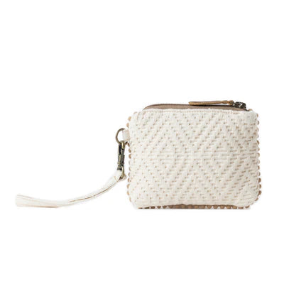 Sierra Whisper Woven Pouch in Dusty Ivory