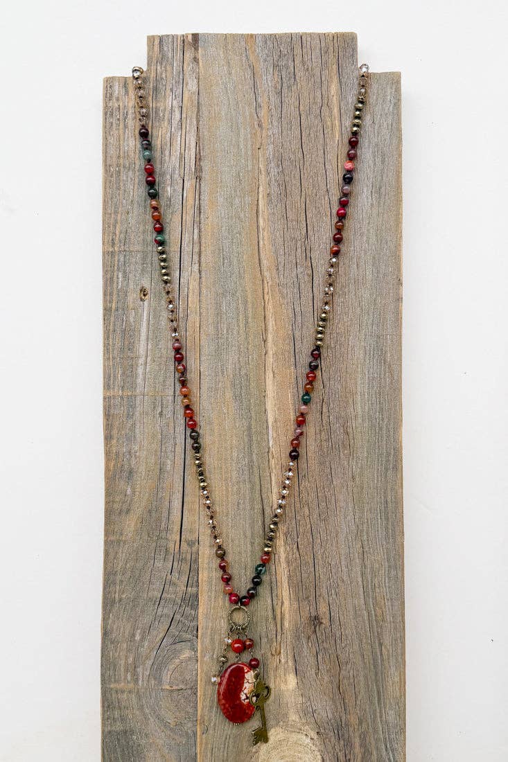Suki Necklace - Fire Agate