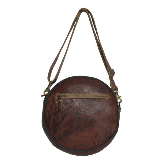 Square Checkered cowhide Canteen Bag