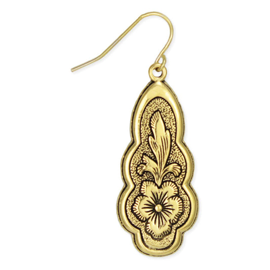 Vintage Flourish Gold Earrings