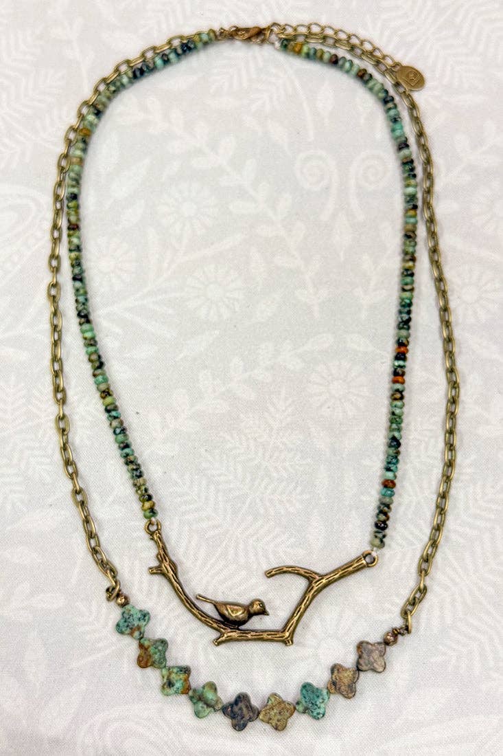 Braelyn Necklace - African Turquoise