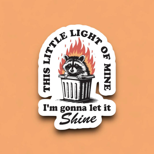 Little Light of Mine Raccoon Sticker