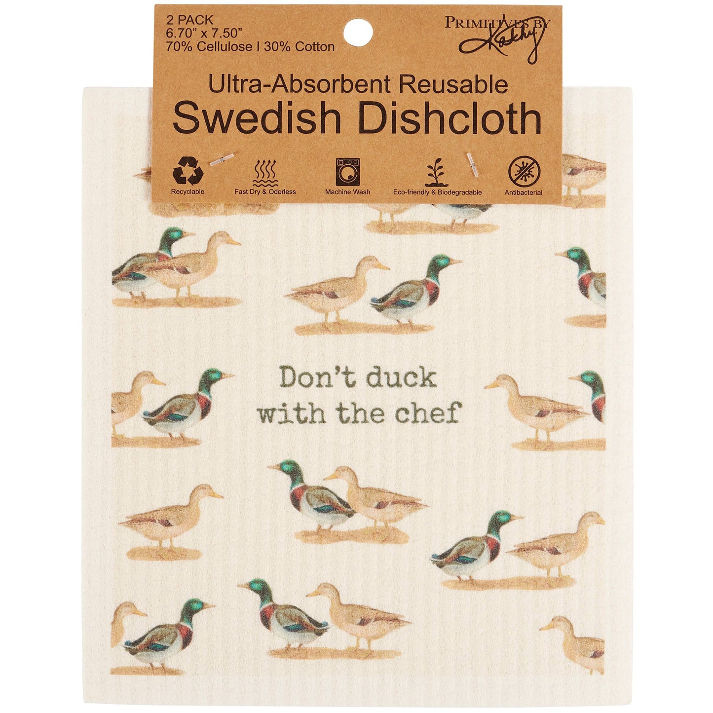 Ducking Dirty Dishes Swedish Dishcloth Set