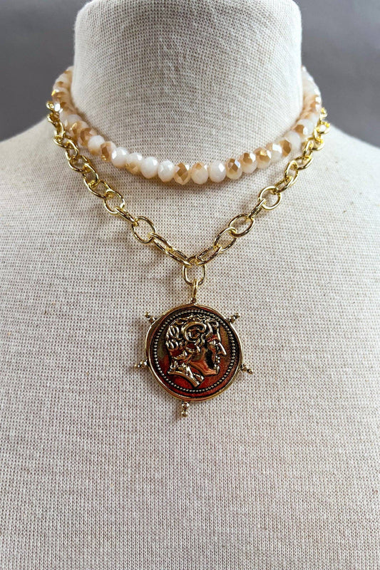 Rosalie Necklace Beige