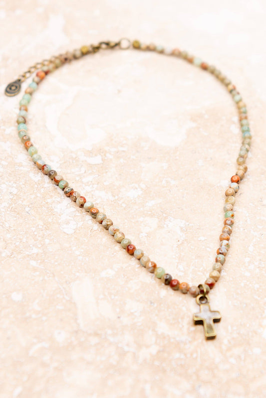 Kara Necklace in Imperial Jasper