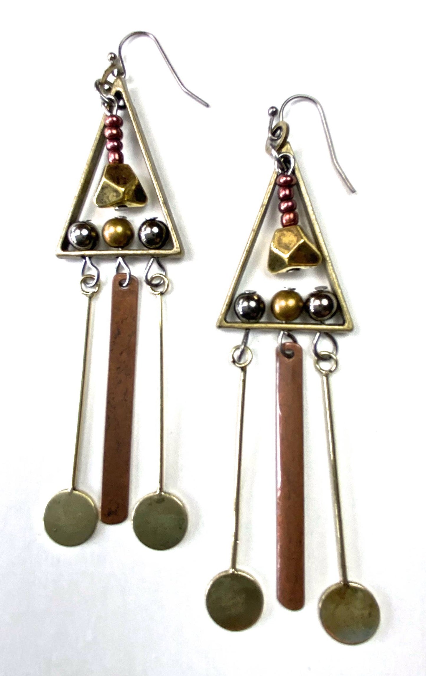 ER-Geo Triangle with Dangle Earrings