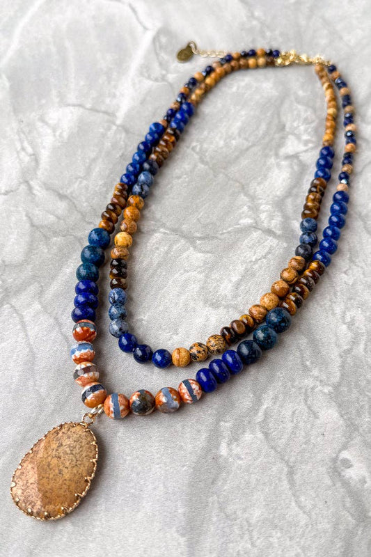 Becca Necklace - Navy