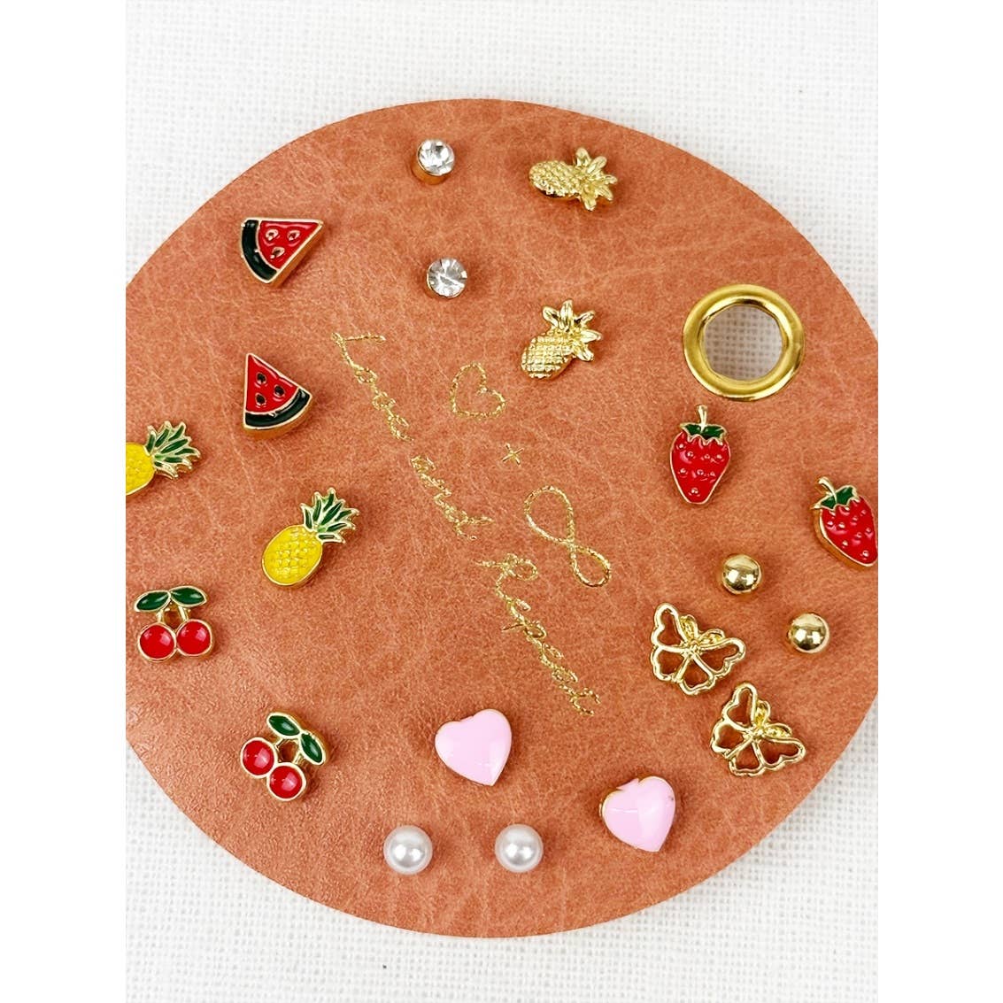 Everyday Fruity Minimal Earrings: GOLD / ONE(6)