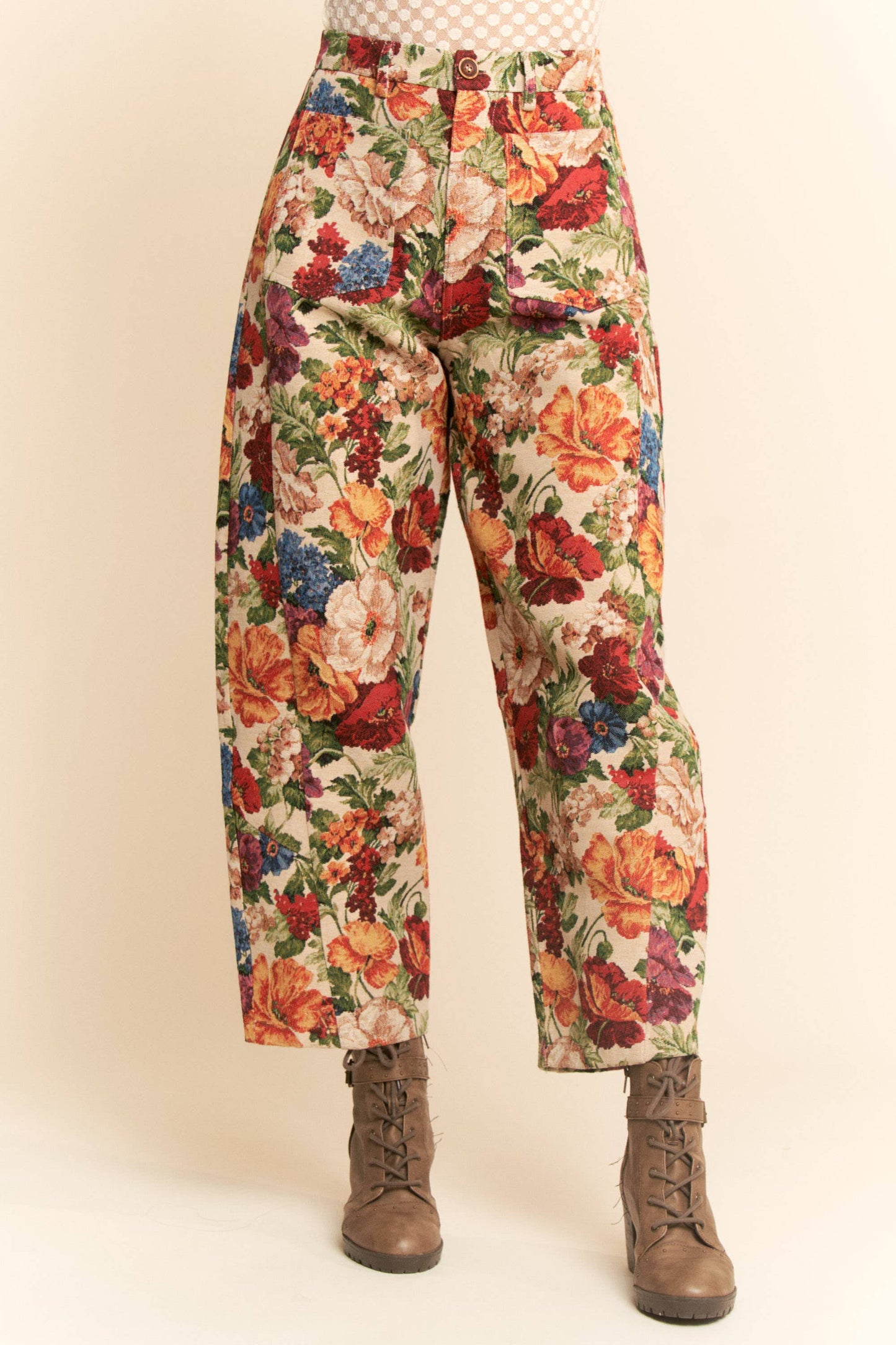 FLOWER MESH CARGO JOGGERS