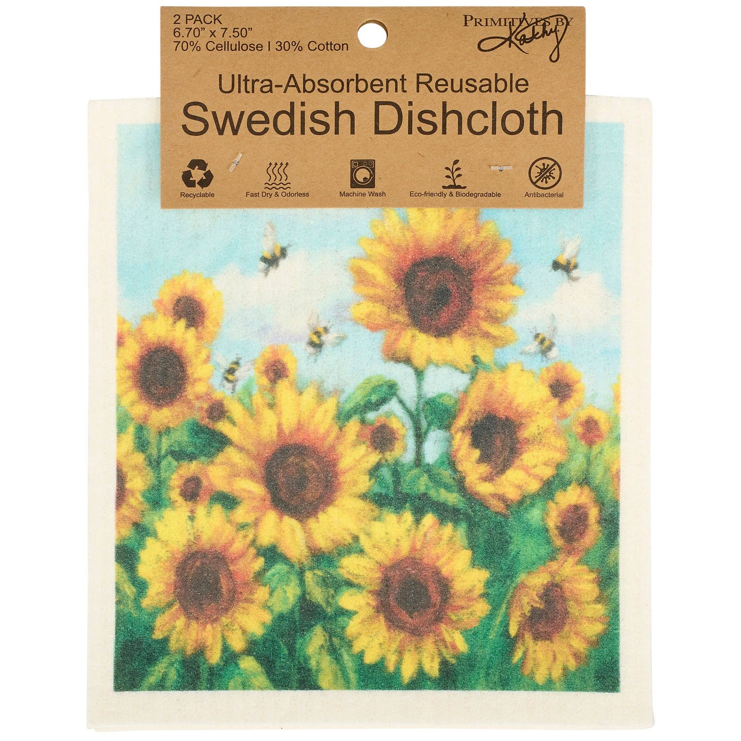 Sunflower Bees Swedish Cloth Set