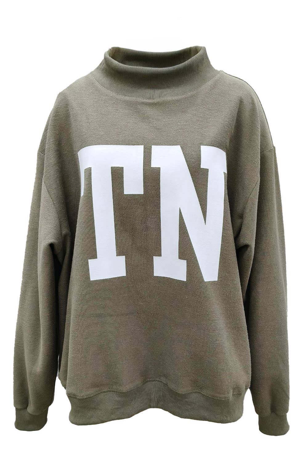 Reversible TN floral mock neck sweatshirt