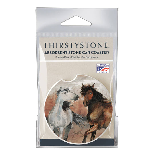Thirstystone "Southwest Horses" Absorbent Stone Car Coaster