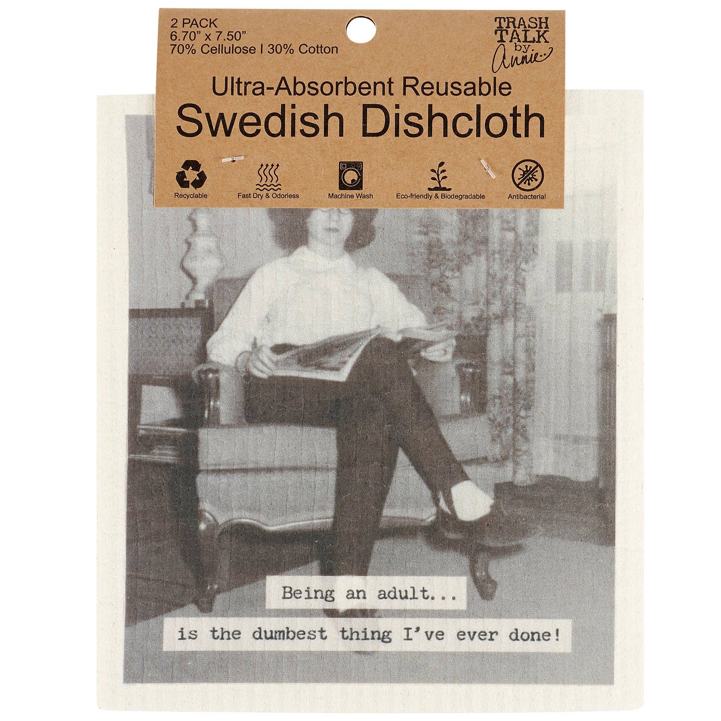 Being An Adult Is Swedish Cloth Set