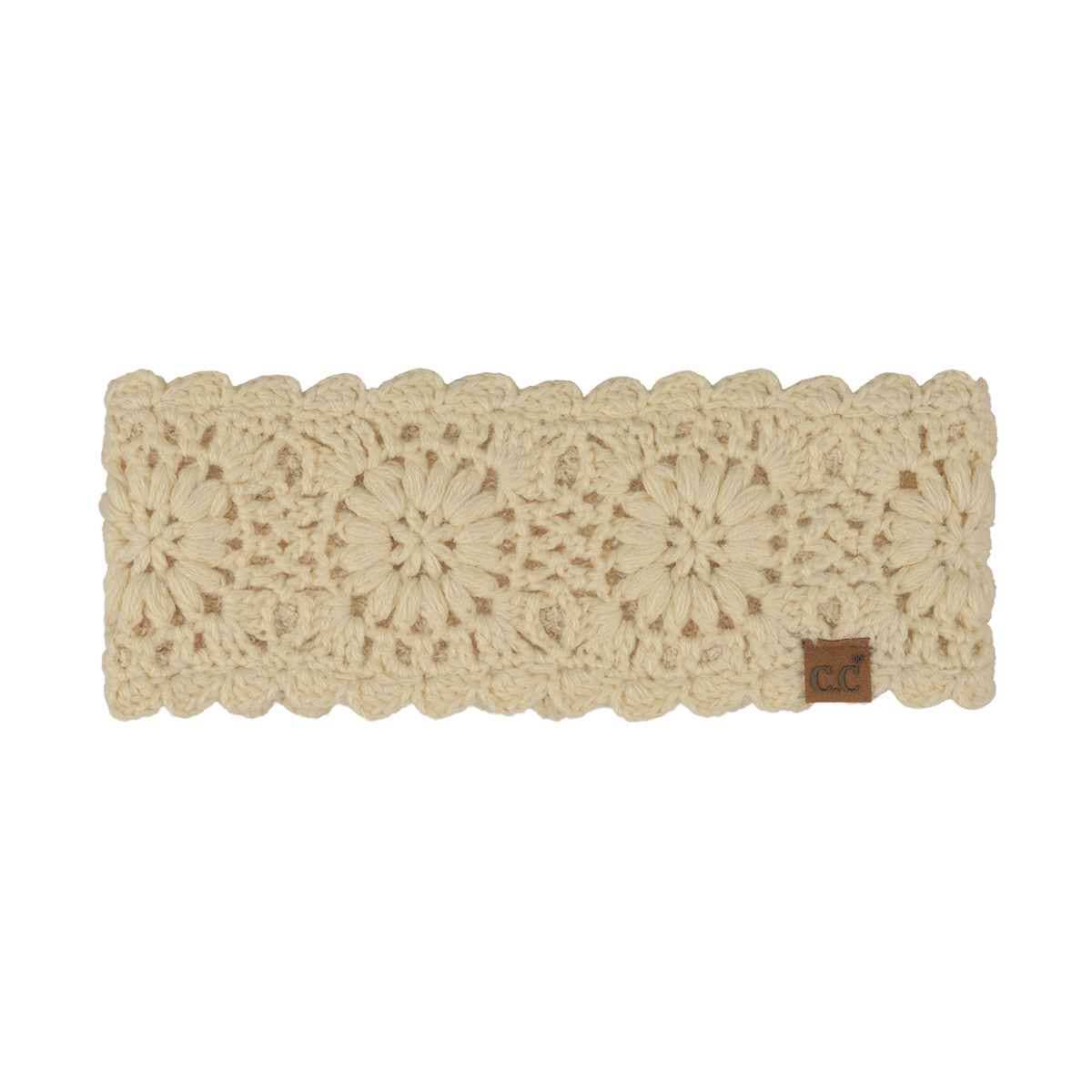 HWE0164 Crochet Head Wrap: Beige