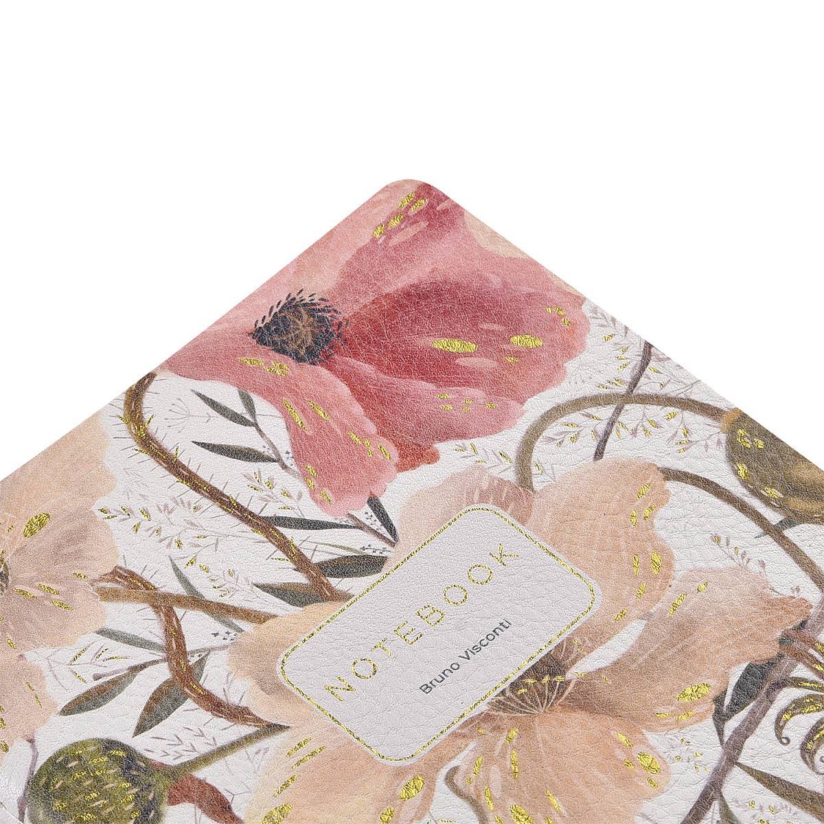 Vegan Leather A5 Notebook -Soft Petals