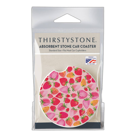 "Berry Sweet" Absorbent Stone Car Coaster 1pk