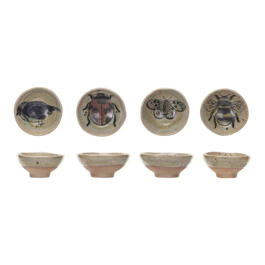 Dish w/ Insect/Bird, 4 Styles