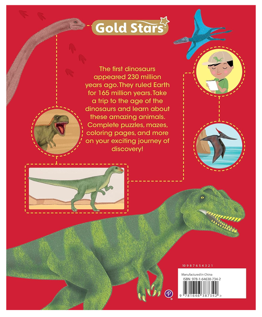Dinosaur Facts and Activity Book with Stickers for Kids