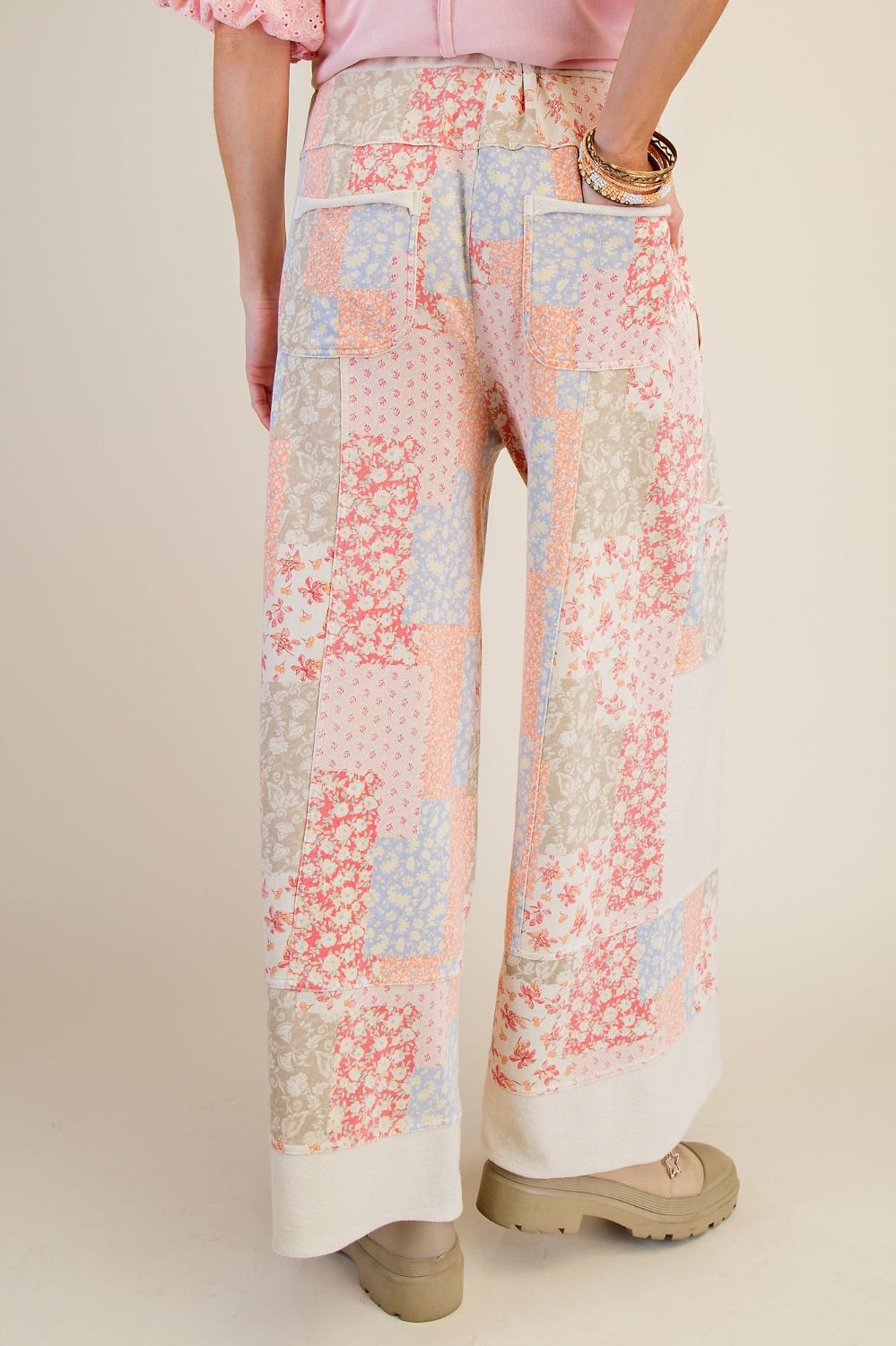 Patchwork French Terry Pants