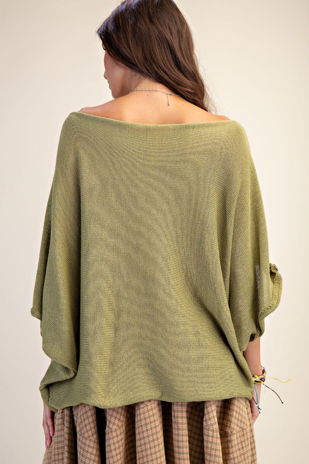 BOAT NECK KNITTED SWEATER