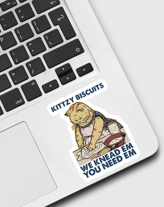 Cat Biscuits We Knead Em Sticker