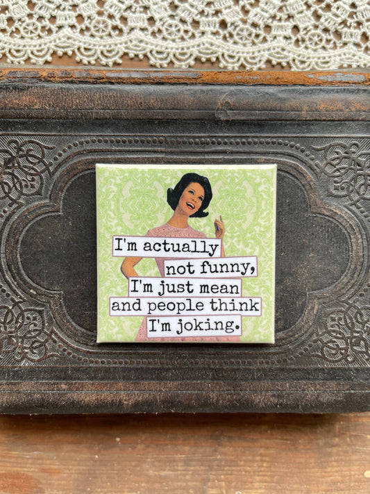 I'm Actually Not Funny... Fridge Magnet. 325