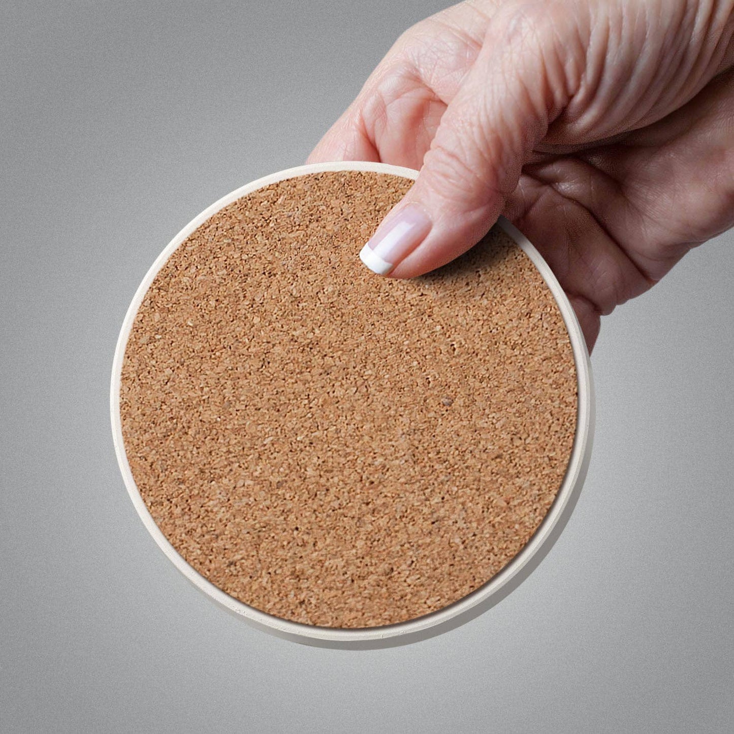 "Cow Hide" Single Round Absorbent Stone Coaster