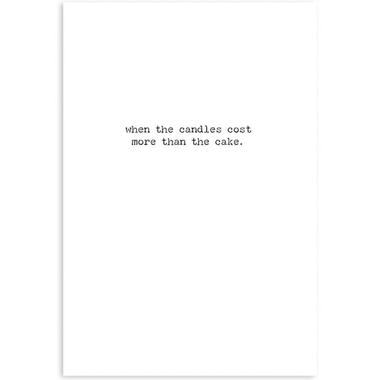 Candles Cost Greeting Card