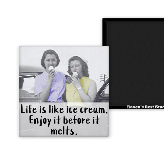 MAGNET. Life is Like Ice Cream. Enjoy It Before It Melts.