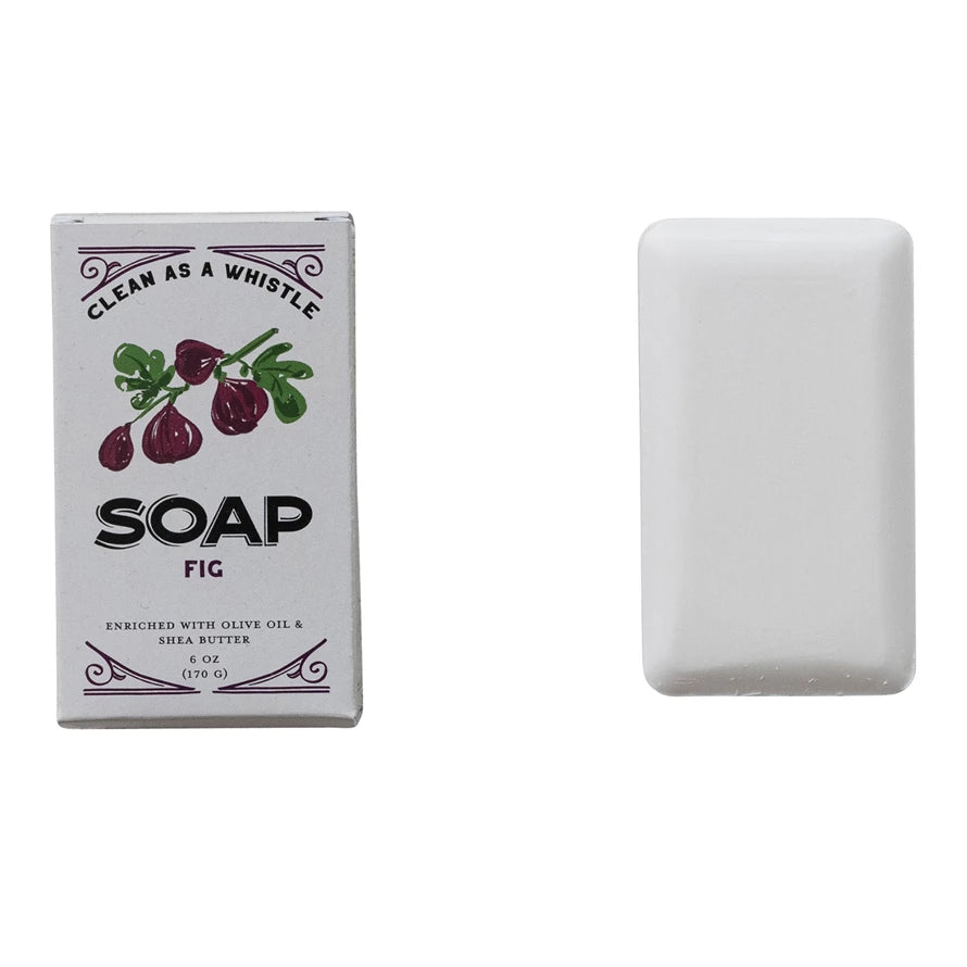 Fig Scented Olive Oil & Shea Butter Triple Milled Bar Soap, Made In The U.S.A.