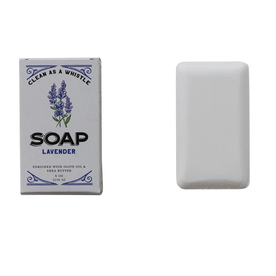 Lavender Scented Olive Oil & Shea Butter Triple Milled Bar Soap, Made In The U.S.A.