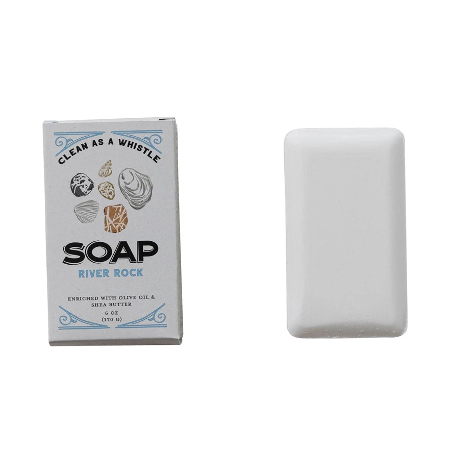 River Rock Scented Olive Oil & Shea Butter Triple Milled Bar Soap, Made In The U.S.A.