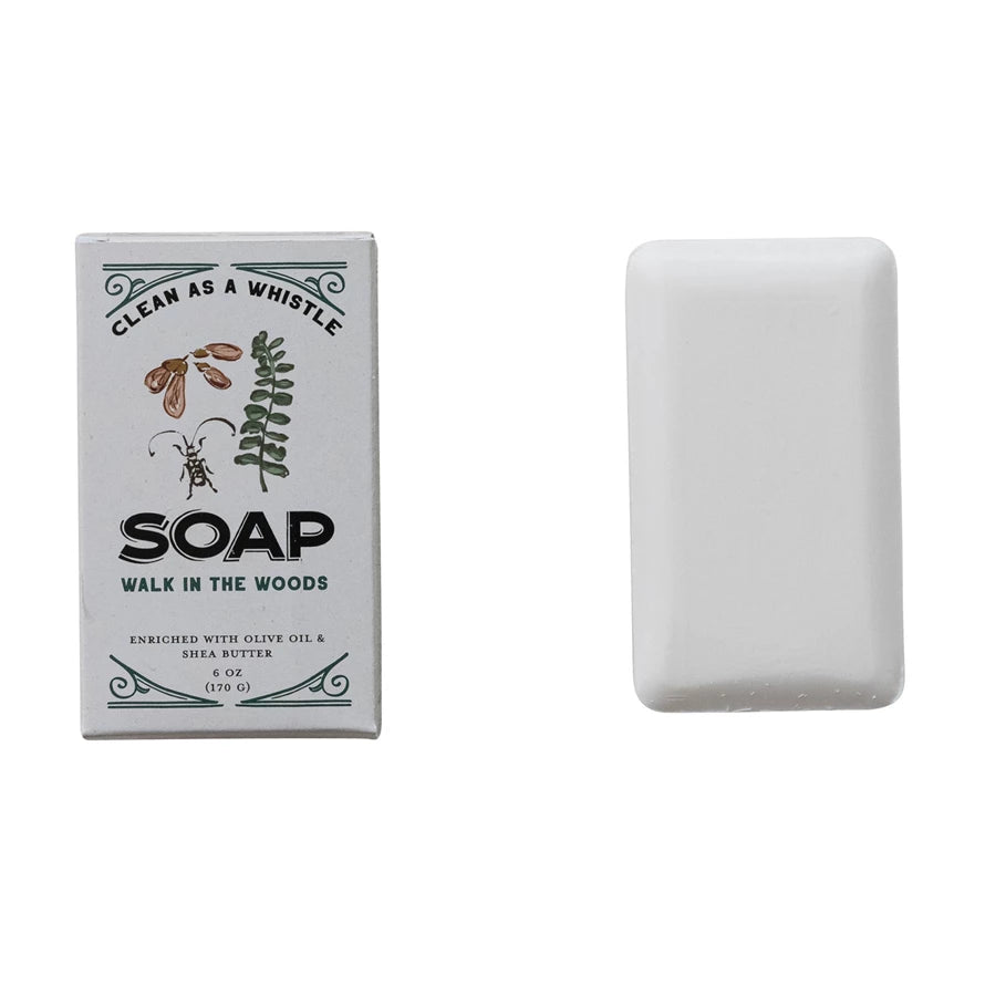 Walk In The Woods Scented Olive Oil & Shea Butter Triple Milled Bar Soap, Made In The U.S.A.