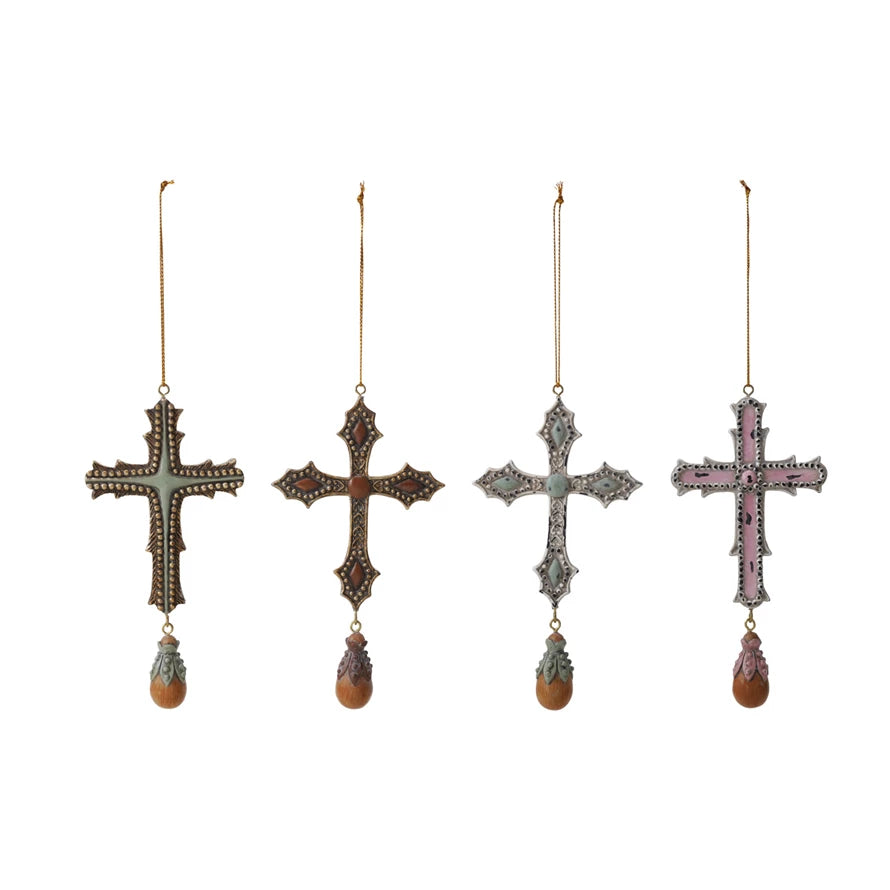Resin Cross Ornament