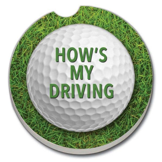 How's My Driving Stone Car Coaster