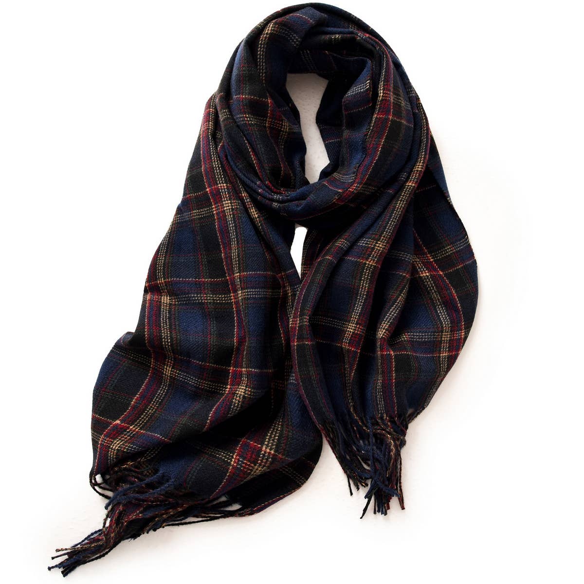 Red Plaid Winter Scarf – Thick Warm Shawl Wrap_CWASC0175: Green / (OS) 1