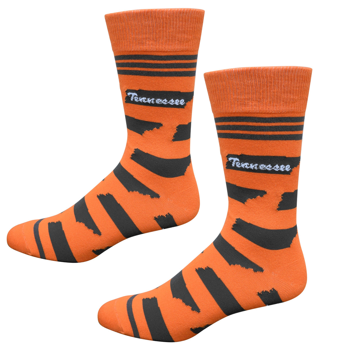 Tennessee Shapes in Orange and Gray - Men's Socks