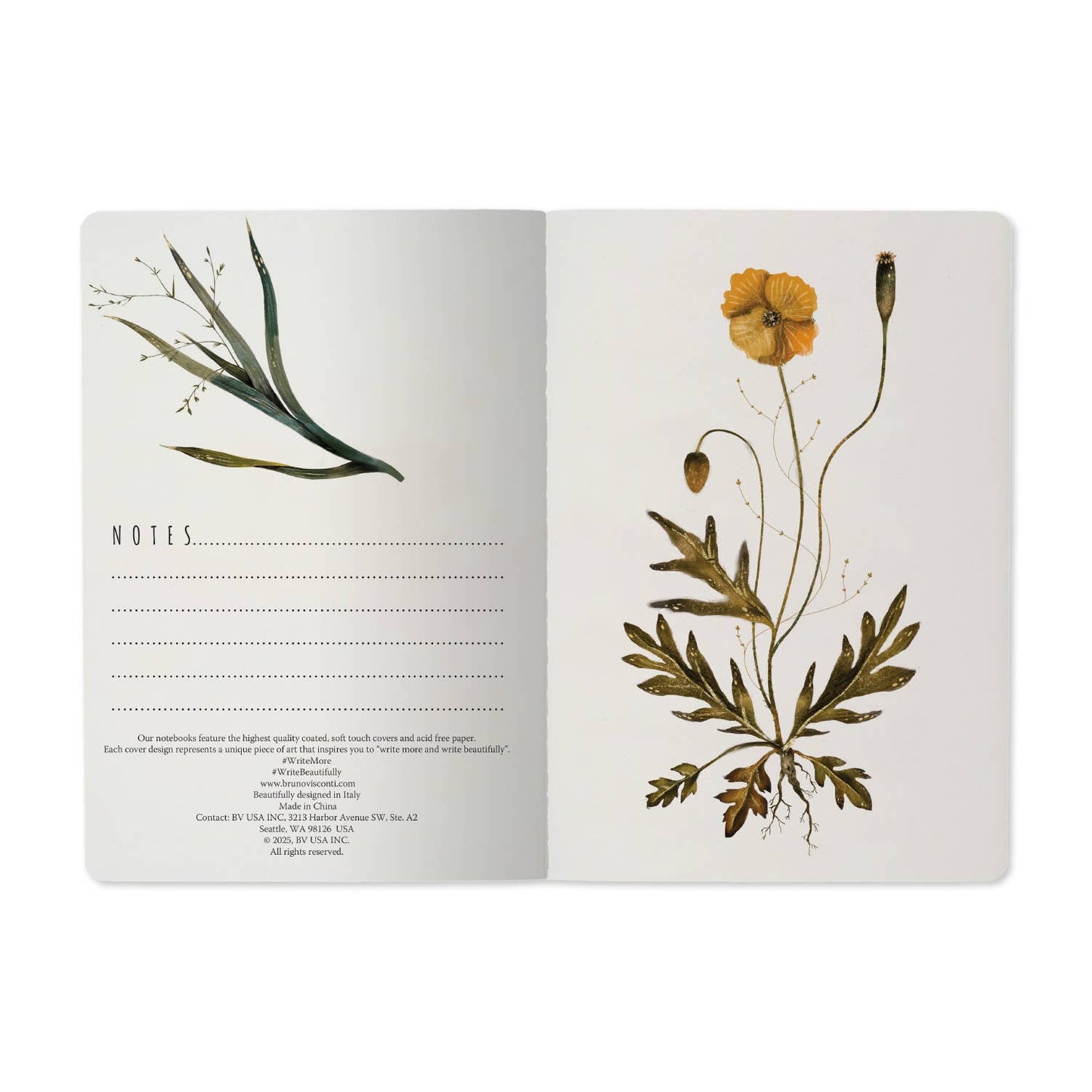 A5 Notebook - Violets and Greens