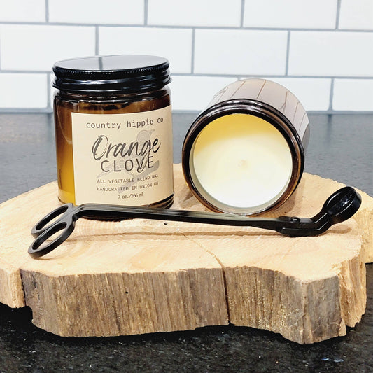Orange Clove Apothecary-inspired Jar  Candle 9 oz.