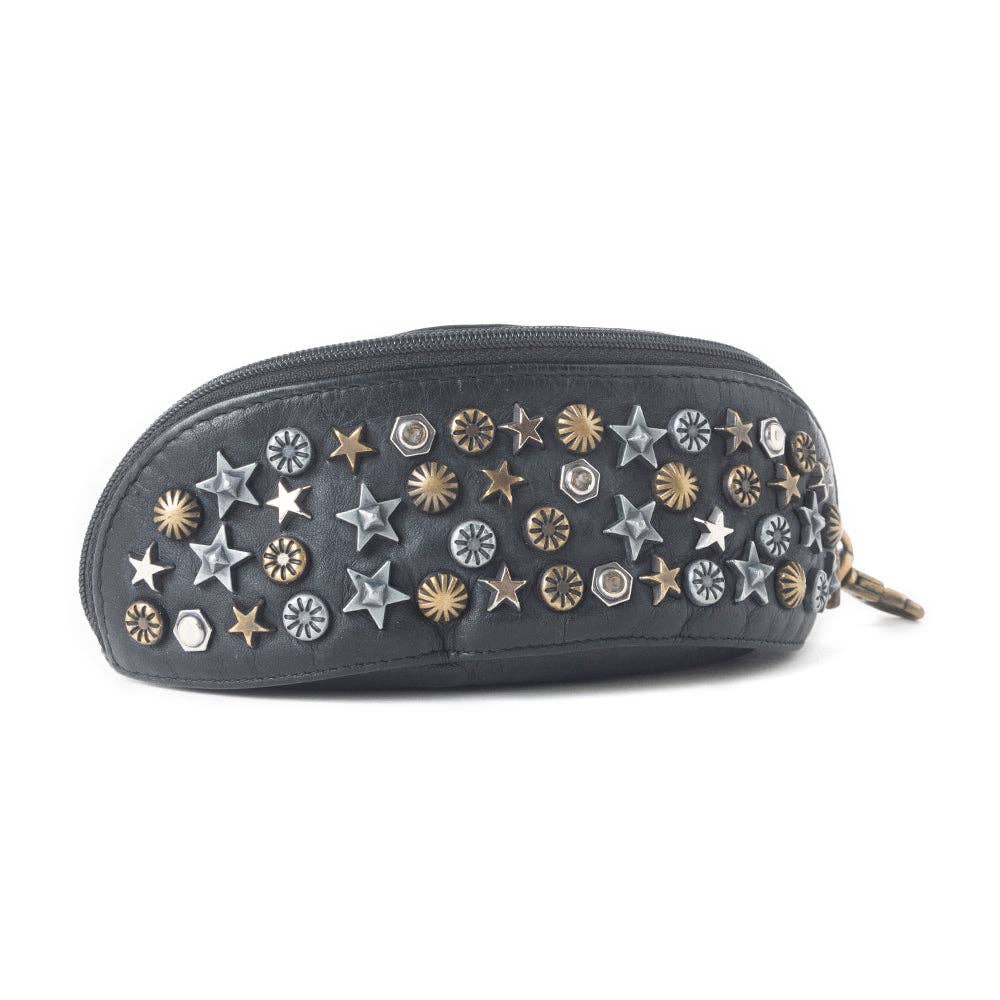 Eclipse Charm Leather Sunglass Black