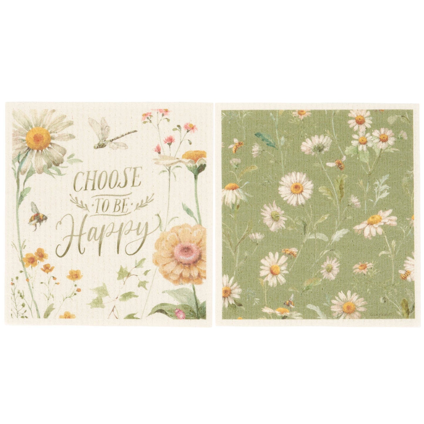 Choose Happy Swedish Dishcloth Set