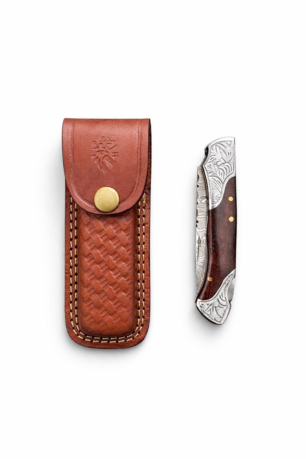 Titan Ironcrest Damascus Folding Knife