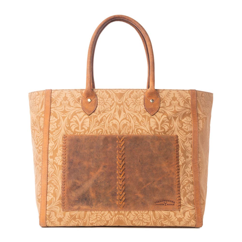 Yellowstone Chief Weekender Bag with Pockets in Amber: Amber