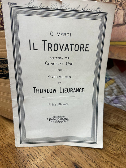 Il Trovatore concert sheet music bundle